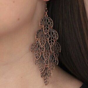 Paparazzi Jewelry Accessories - The Shakedown - Copper Earrings - Vintage